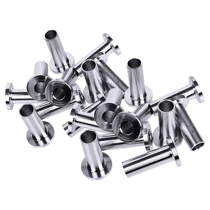 20Pcs Stainless Steel Protector Sleeves Protective Sleeves Grommet Kit for 1/8inch Wire Rope Cable Railing, DIY Balustrade T316