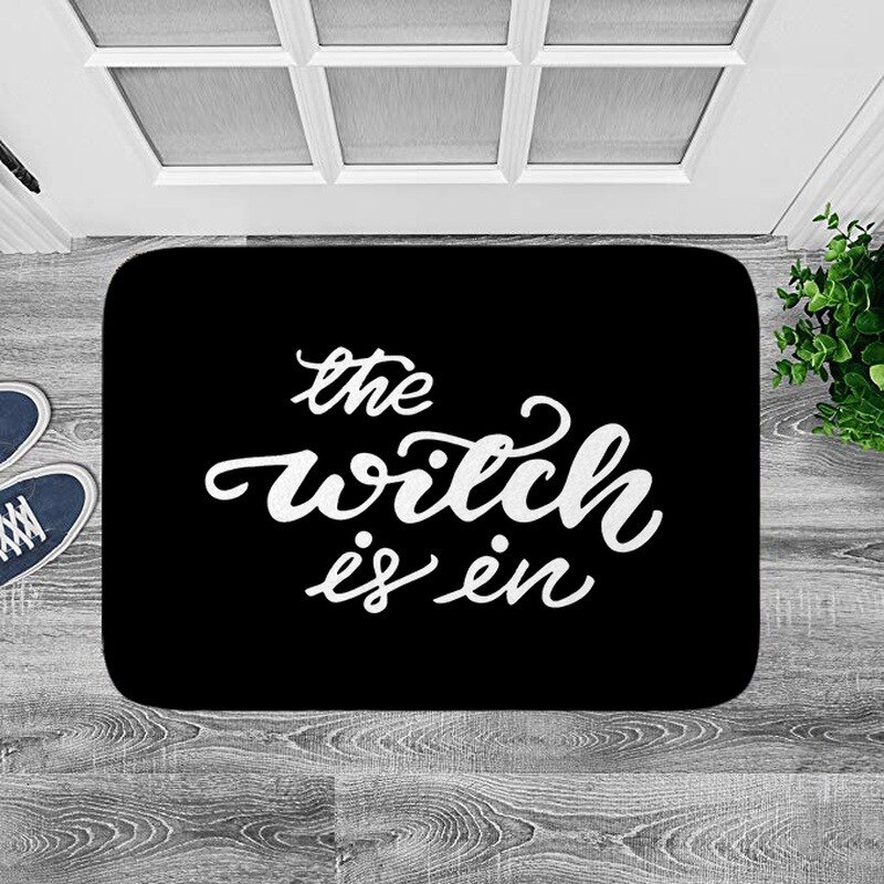 Badkamer Mat De Heks Is In Patroon Rubber Mat Halloween Tapijt Voor Slaapkamer Keuken Deur Vilt Tapijt Party Decor 60X40Cm 50x80cm