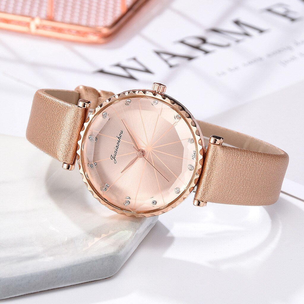 Luxury Women's Watches Leather Strap Ladies Women Watch Casual Leather Quartz Wristwatch Girl clock relogio feminino: 3