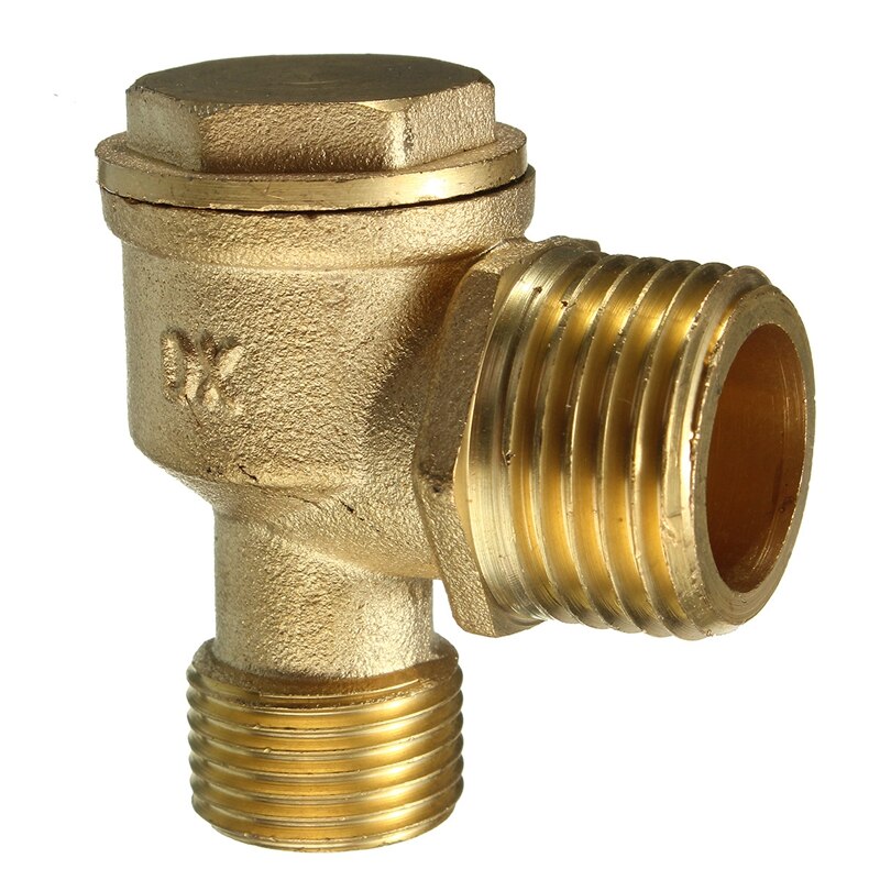 3 Port Brass Air Compressor Valve Air Central Pneumatic Compressor Check Valve 44x44x30mm Valves Thread 90 Degree DIY Home Tools