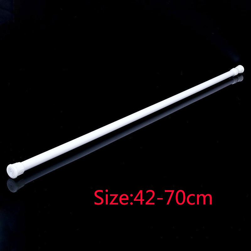 Adjustable Curtain Rod brack Bathroom Bar Shower Curtain Poles window Curtains Hanger Rods Extendable Telescopic Poles Rail: 42 TO 70cm