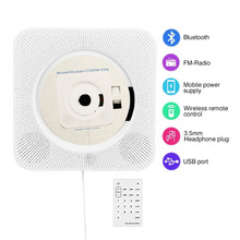 Et cd-afspiller vægmonterede bluetooth musikafspillere med fjernbetjening / 3.5mm hovedtelefonstik/ usb adapter understøtter fm radio  mp3