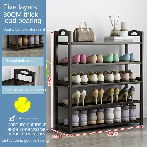 Shoe rack, shoe cabinet at the entrance, high-capacity shoe rack, multi-layer display rack: 5th floor 80cm