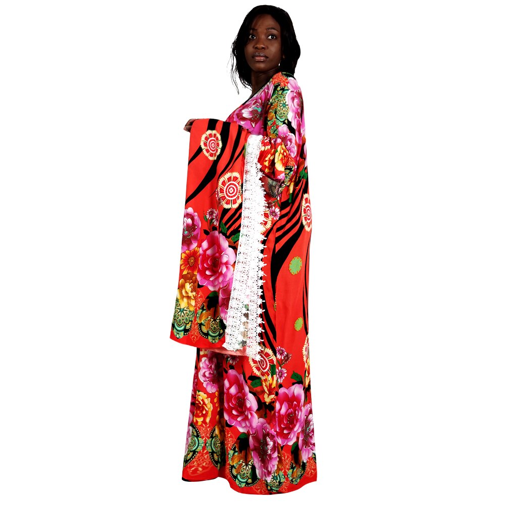 Vestido de primavera-Otoño de Nuevos Bohemios para mujer, algodón, estampado Floral, africano, femenino, vintage, de talla grande,