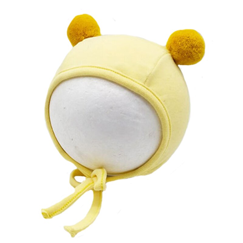 Cappello Del Bambino appena nato Orecchie Scaldino del Cotone Beanie Per I Ragazzi Infantili Delle Ragazze di Inverno di Autunno Bambini Carino Regolabile Berretti Cappelli Bambini Cofano: yellow 1