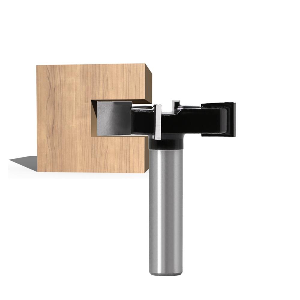 1pc 1/2 "12mm tige 4 bord T Type fraise à rainurer outil de travail du bois routeur Bits pour bois de industrielle fraise à rainurer