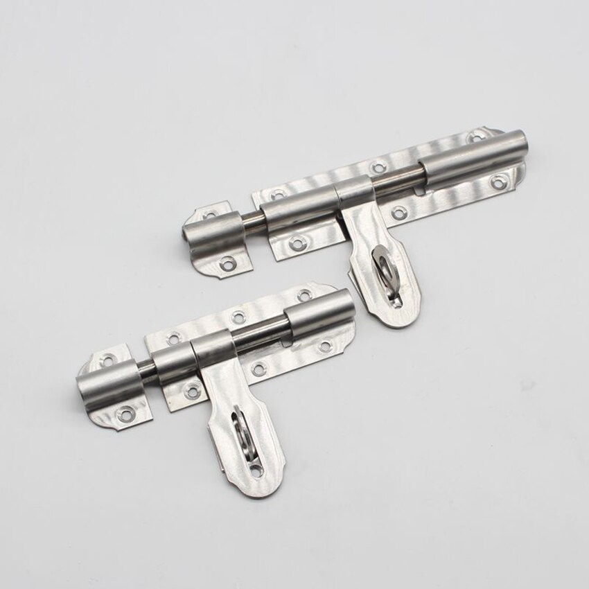 Slide Door Lock Barrel Bolt Latch Padlock Clasp With Padlock 4/6Inch Bolt Toggle Latch Lock Stainless Steel Latch Hard