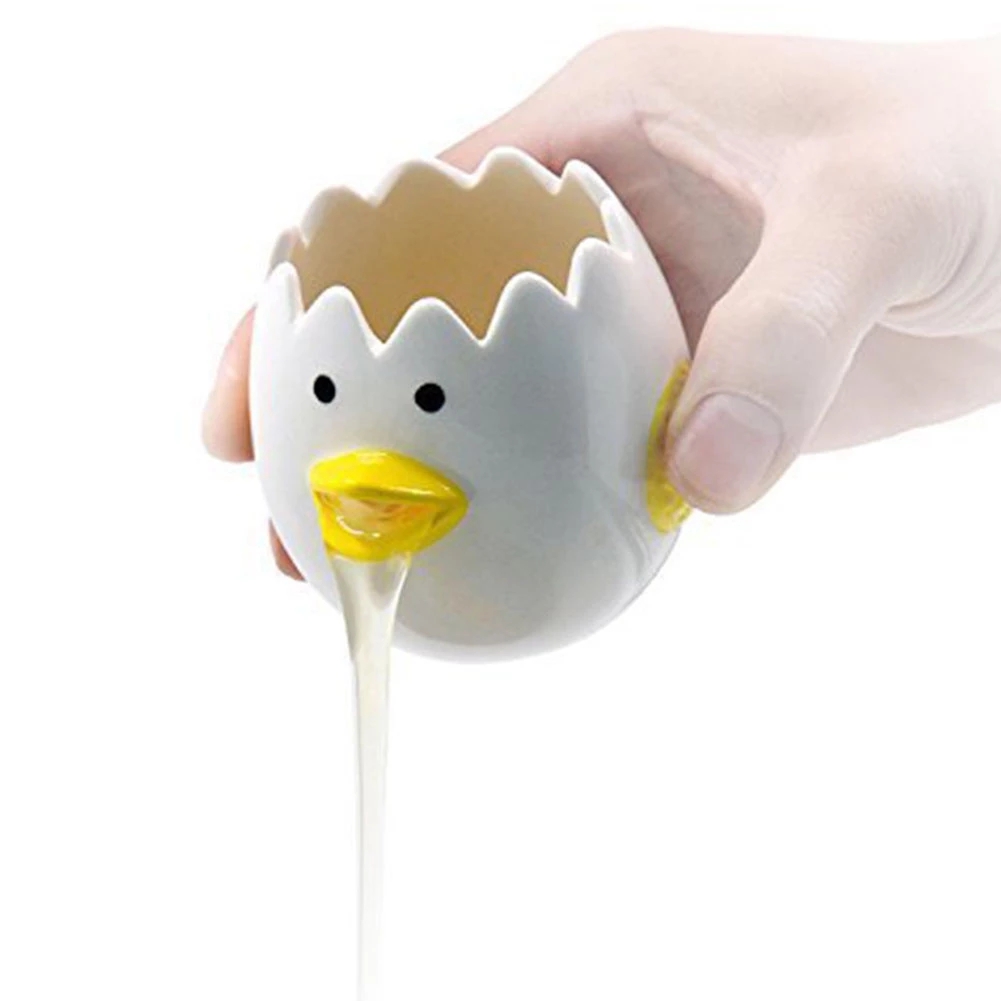 Egg Separator Chicken Egg Yolk White Separator Ceramics Chick Egg Separator Dining Cooking Kitchen Gadget Tools CF-154