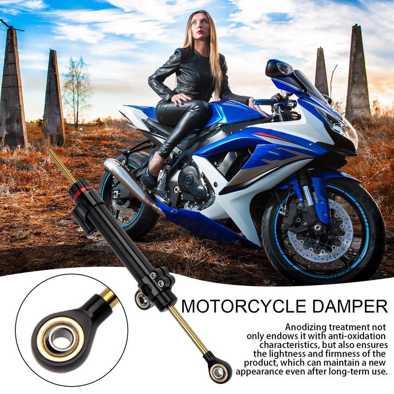 Styringsdemper motorsykkel justerbar aluminiums styringsdemper kontroll foran motorsykkel sikkerhetskontroll motorsykkelstyring