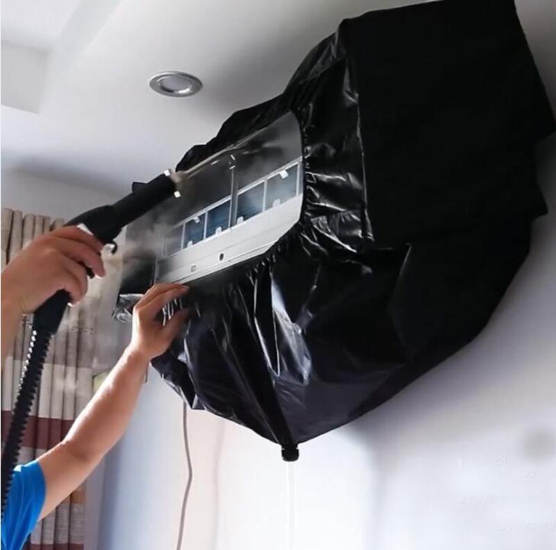 Di grandi dimensioni 320X50 cm Rivestimenti per condizionatori d'aria di Pulizia Impermeabile anti Polvere di Lavaggio Della Copertura A Parete 1.5-3 p aria Condi antipolvere Coperture: nero / 320X50cm