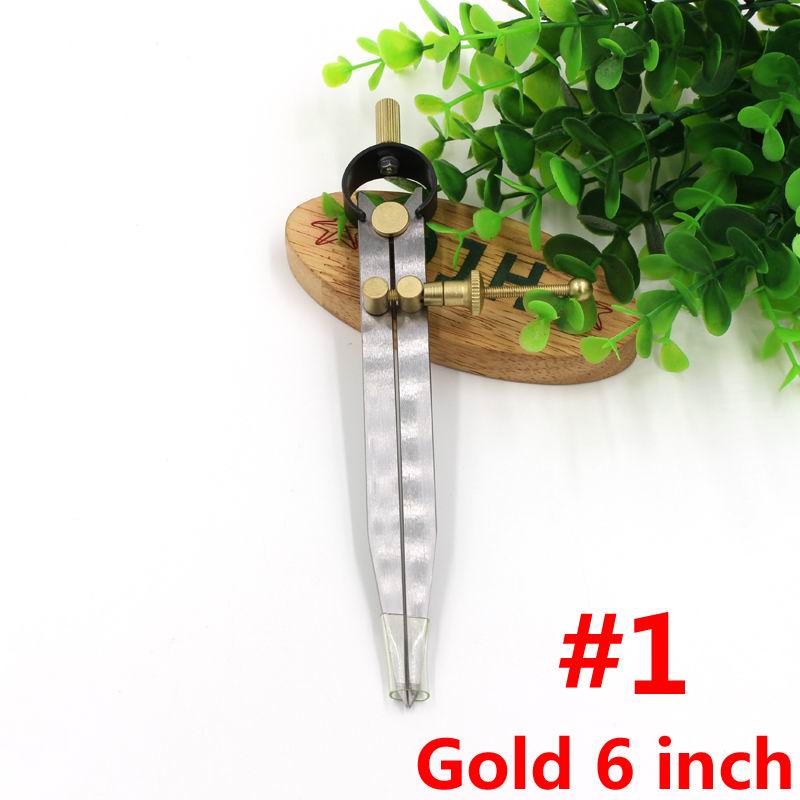1pcs Adjustable Pitch Gauge Leather Spacing Compass Tools Painting Divider Leather Marking Scriber Compass DIY Leathercraft Tool: NO.1