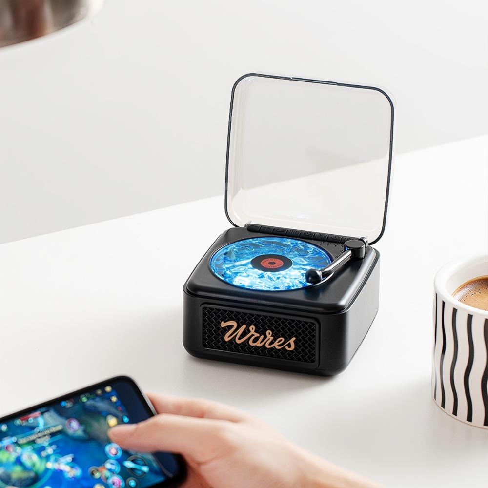 White Noise Bluetooth Speaker Mini Retro Portable Vintage Sleep Aid Bluetooth Speaker Subwoofer With RGB Light Support TF Card