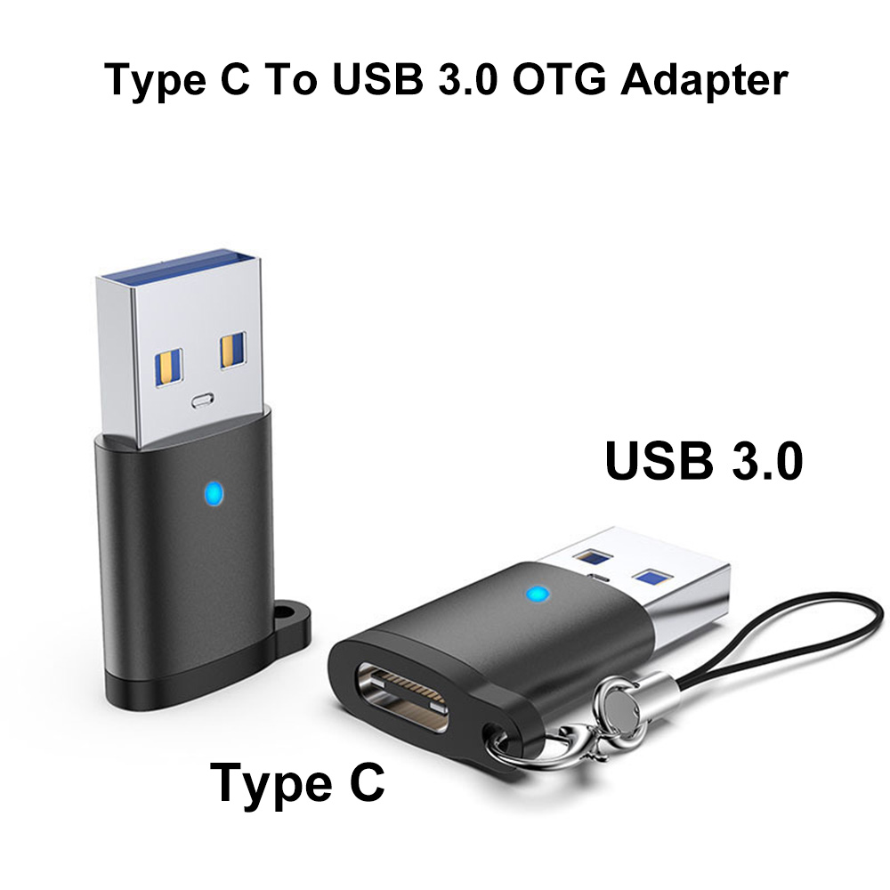 Usb Naar Usb Type C Otg Adapter Led Usb C Male Naar Usb 2.0 3.0 Converter Voor Mackbook Pro Samsung xiaomi Huawei USB-C Otg Connector: B Type-c to USB 3.0