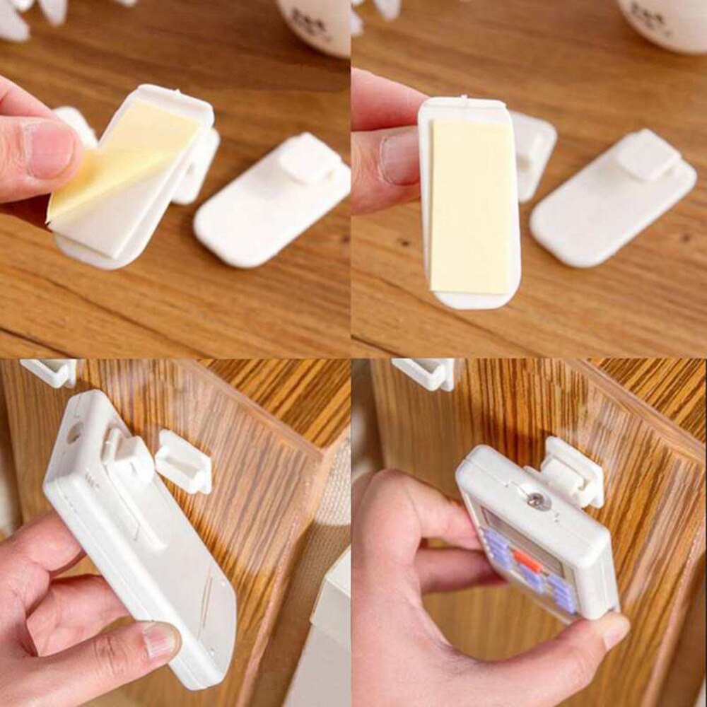 Tv luftkonditionering praktisk klibbig krok set fjärrkontroll nyckel vägg förvaring plast krokar hållare stark hängare 4 st/set