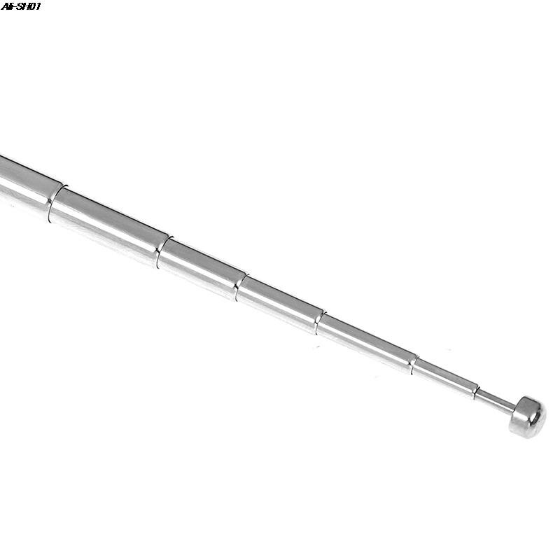 7 Secties telecopische Antenne Antenne per Radio Tv Zilver Uitgebreid Totale lunghezza 765Mm spec we