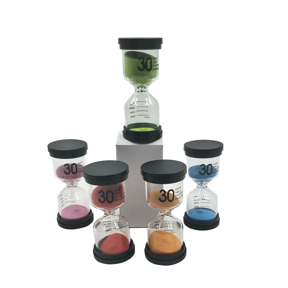 6 Stck Sanduhr einstellen Minuten Kompakte Sanduhr Timer Sand Uhr Dekoration Kunststoff Sanduhr Heimat Dekor Party Dekor freundlicher