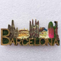 Barcelona, Spanje 3D Magneet Reizen Souvenirs Woondecoratie Koelkast Magnetische Stickers