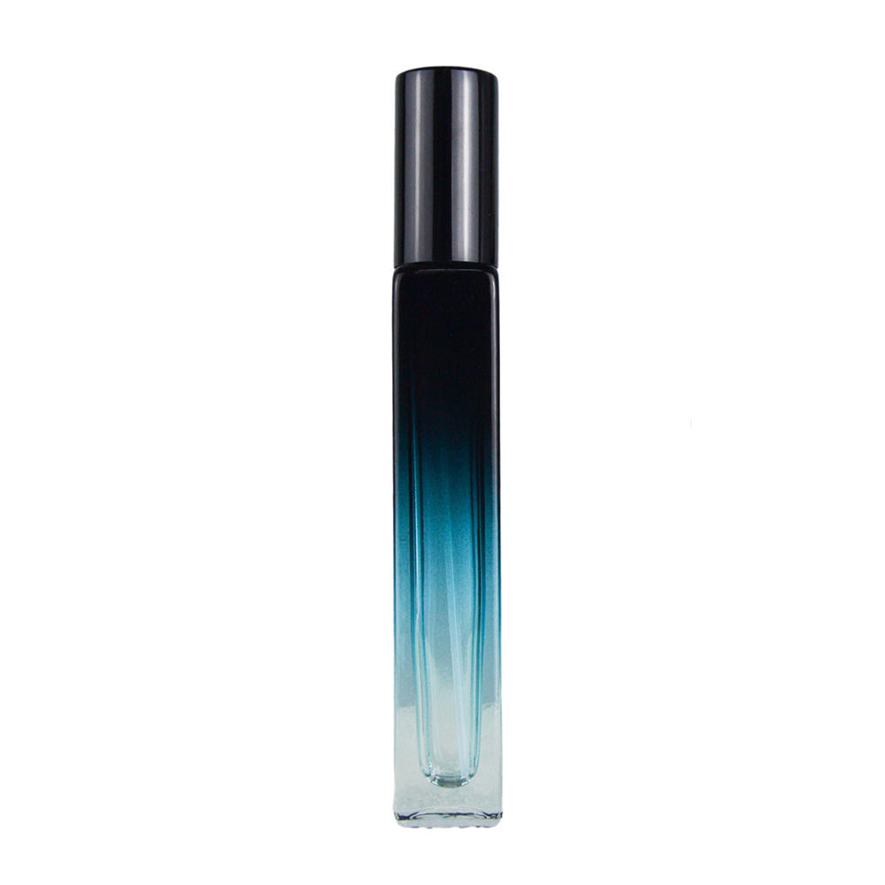 Bouteille de parfum bleu dégradé 5ml 9ml 20ml, flacon vide en verre, atomiseur de parfum, flacon d'échantillon, cosmétique de voyage rechargeable