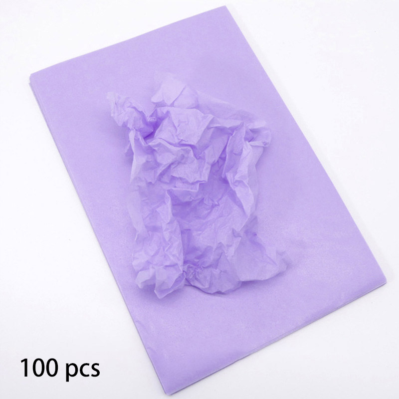 100 fogli/borsa fodera carta velina per scarpe carta a prova d'umidità per vestiti vino frutta carta da imballaggio confezione regalo: Purple