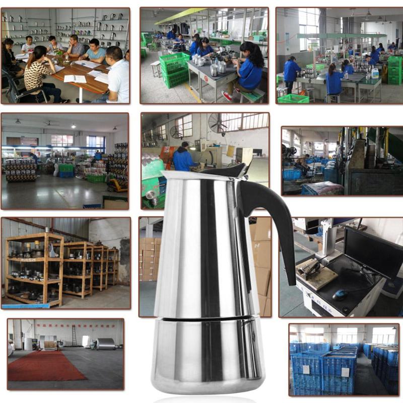 Koffie Pot Roestvrijstalen Ketel Koffie Brouwer Waterkoker Pot Draagbare Espresso Koffiezetapparaat Moka Pot Pro Barista Pot