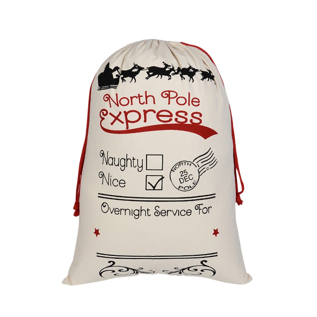 Kerstsok Bag Koord Snoep Speelgoed Houder Organizer Doek Pouch: G