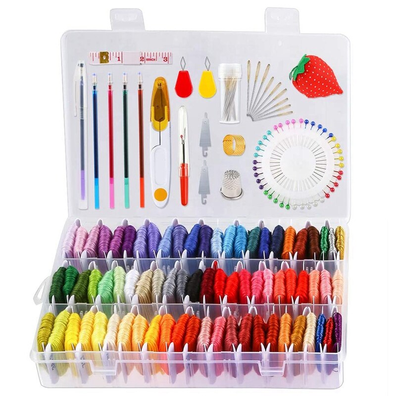 Embroidery Floss Kit,72 Color Embroidery Threads and Cross Stitch Tool Kits for Friendship Bracelet String Making
