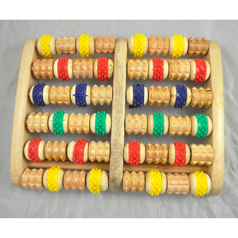 Wooden Foot Roller Massager Reflexology for Stress: Default Title