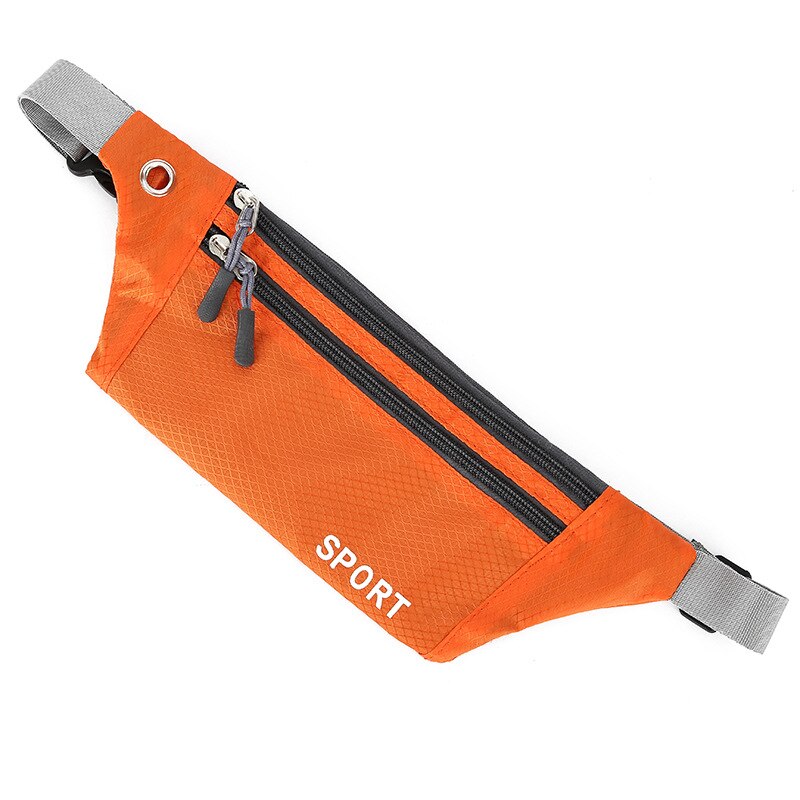 Hjkl nylon löpar midjeväska fitness fanny packs mobiltelefon hållare ficka jogging sport camping vandring bälte vattenflaska väskor: A