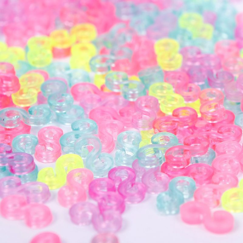 240pcs Child Mix Color S-Clips Rubber Loom Bands Bracelet Making DIY Tool Bracelets #61332