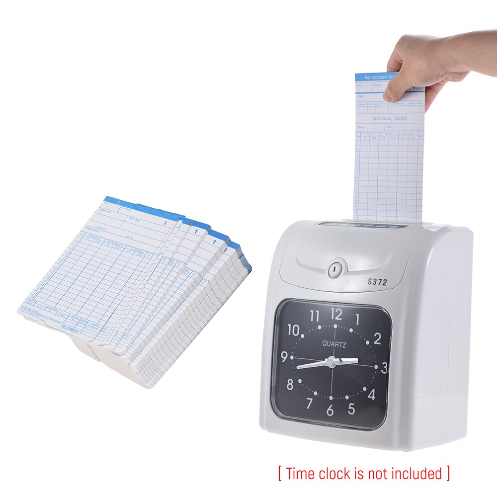 90pcs/ Pack Time Cards Timecards Monthly 2-sided 18 * 8.4cm for Employee Attendance Time Clock Recorder Time Recording