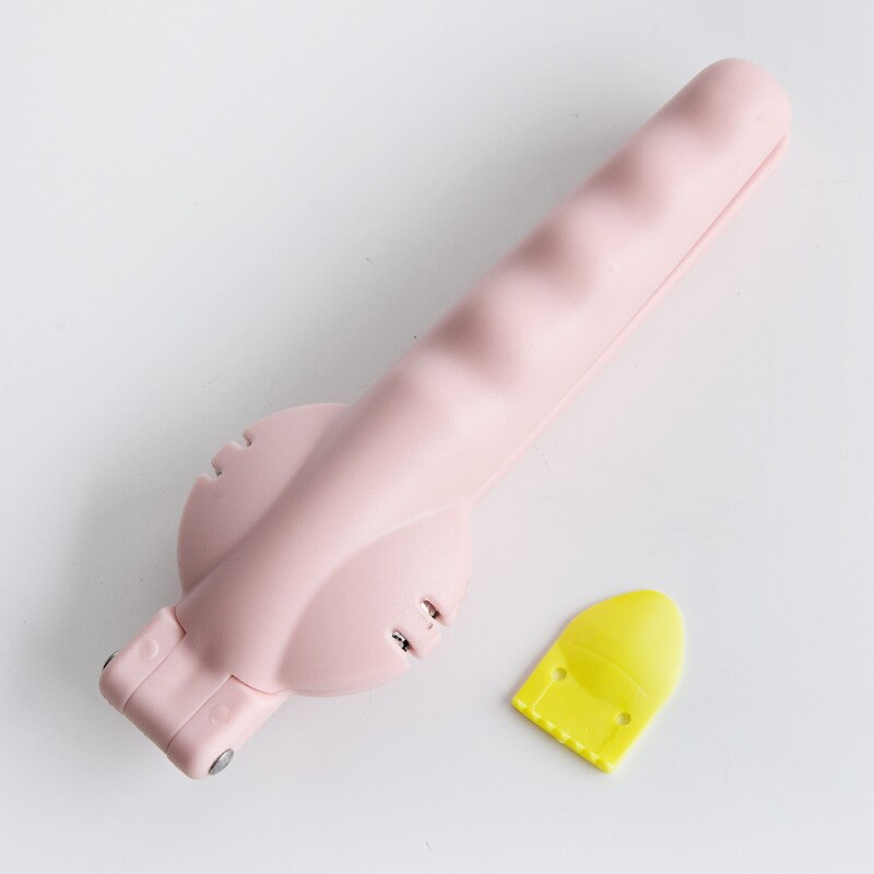 Stainless Steel Nut Opener Cutter Gadgets 2 in 1 Quick Chestnut Clip Walnut Pliers Metal Nutcracker Sheller Kitchen Tools Cutter: Pink