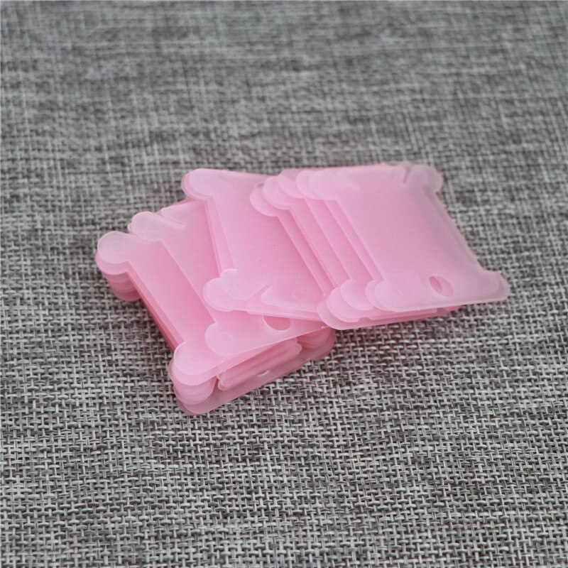 50 st broderi floss hantverk tråd undertråd korsstygn förvaring hållare plast kläder sömnad tyg: Rosa