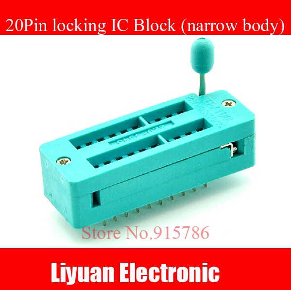 5 stks/partij 20Pin locking 2.54mm 20 P test Blok 20 P IC live-zetel multifunctionele IC socket (smalle lichaam)