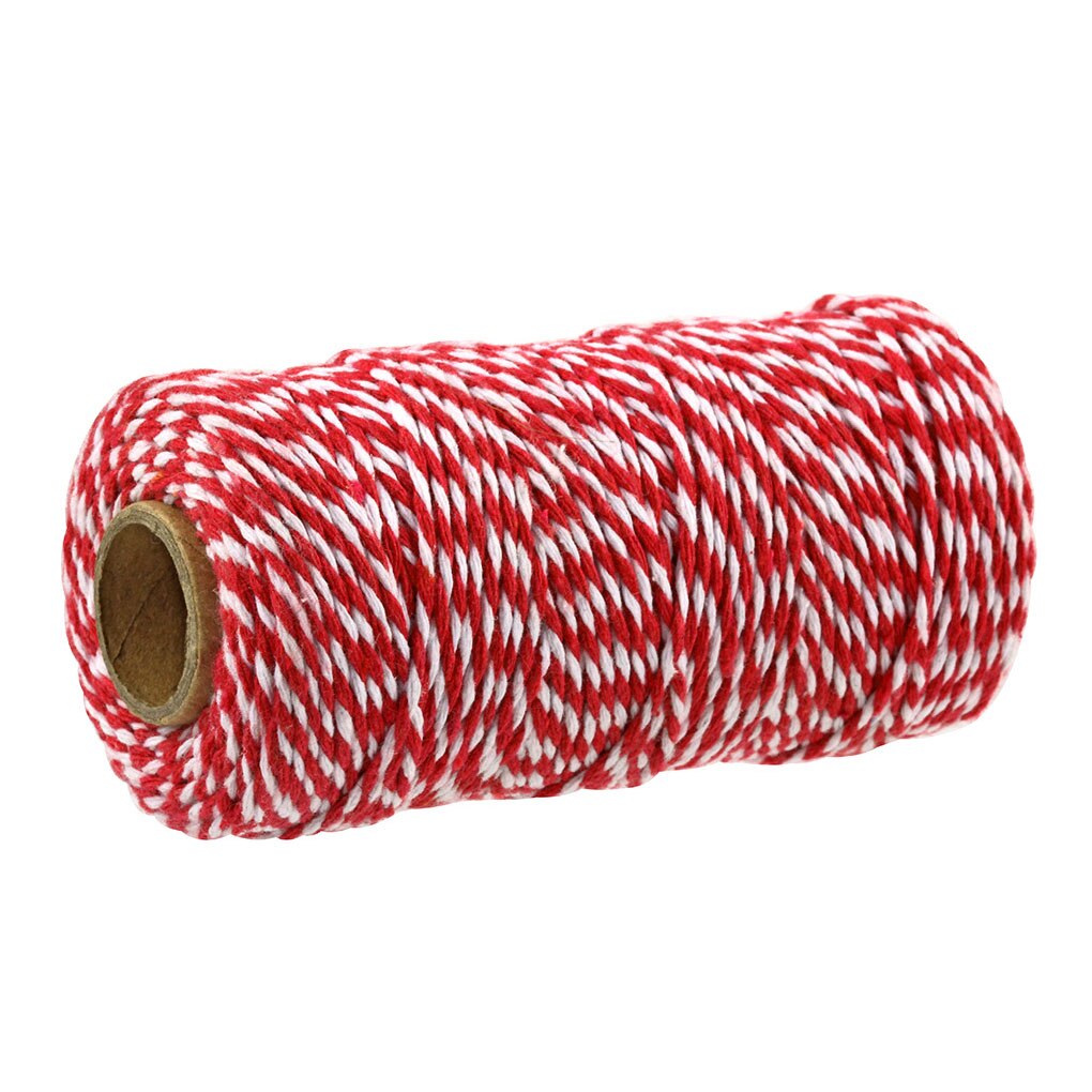 100 mètre 2mm coton boulangers ficelle ficelle coton cordons corde pour décor à la maison à la main noël emballage artisanat bricolage emballage: 02