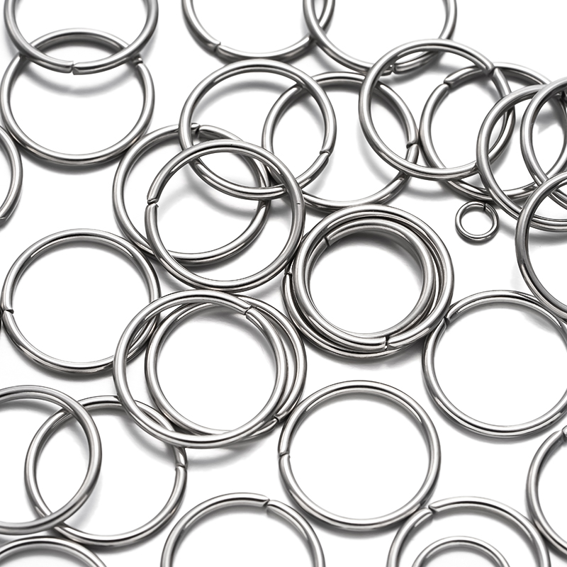 100-200 szt. 4/5/6/78/9/10mm pierścienie ze stali nierdzewnej otwarte pierścienie z pierścieniem dzielonym do DIY elementy do wyrobu biżuterii artykuły hurtowe