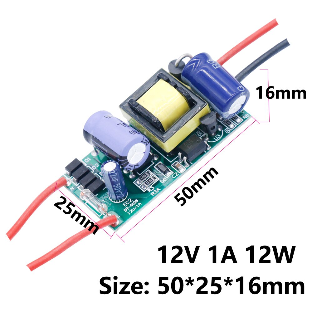 Led Drivesupply 12-24V Led Driver 220V DC24V 1A Licht 12 V 6- 60W voor 24V 1A 1.5A Led Power Light Transformers 12 Volt Voor Led