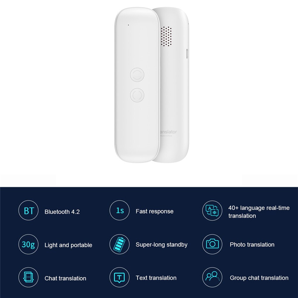 G5 Instant Voice Language Translator 40 Languages Translation Machine Travel Business Smart Interpreter Portable Translator