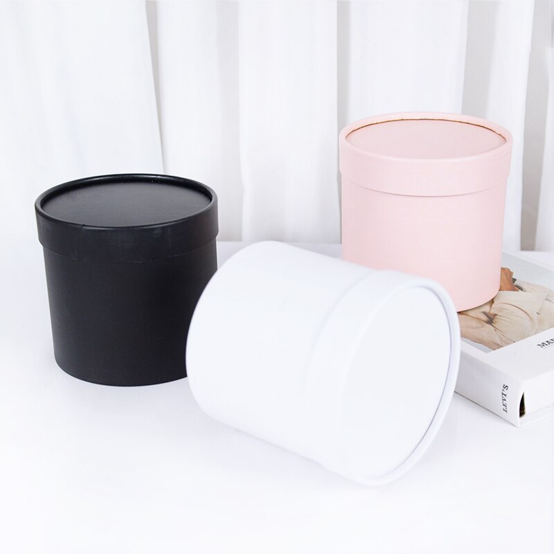 Runde Form Box Bouquet Umarmung Eimer Blume Verpackung Box Hochzeit Geburtstag Valentinstag Blume Eimer Verpackung Box