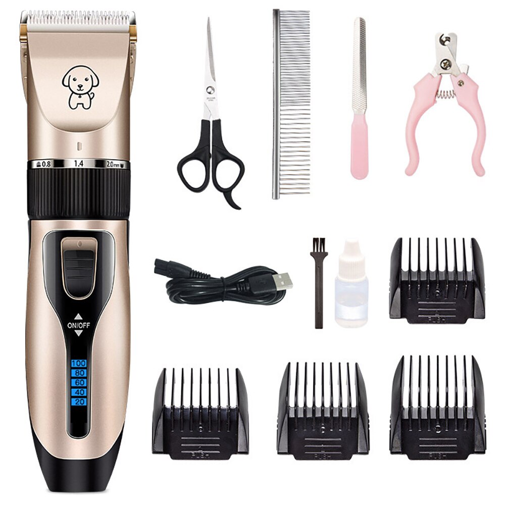 Professionele Hond Haar Clippers Grooming Elektrische Schaar Huisdieren Draadloze Oplaadbare Low Noise Pet Grooming Supplies: 02