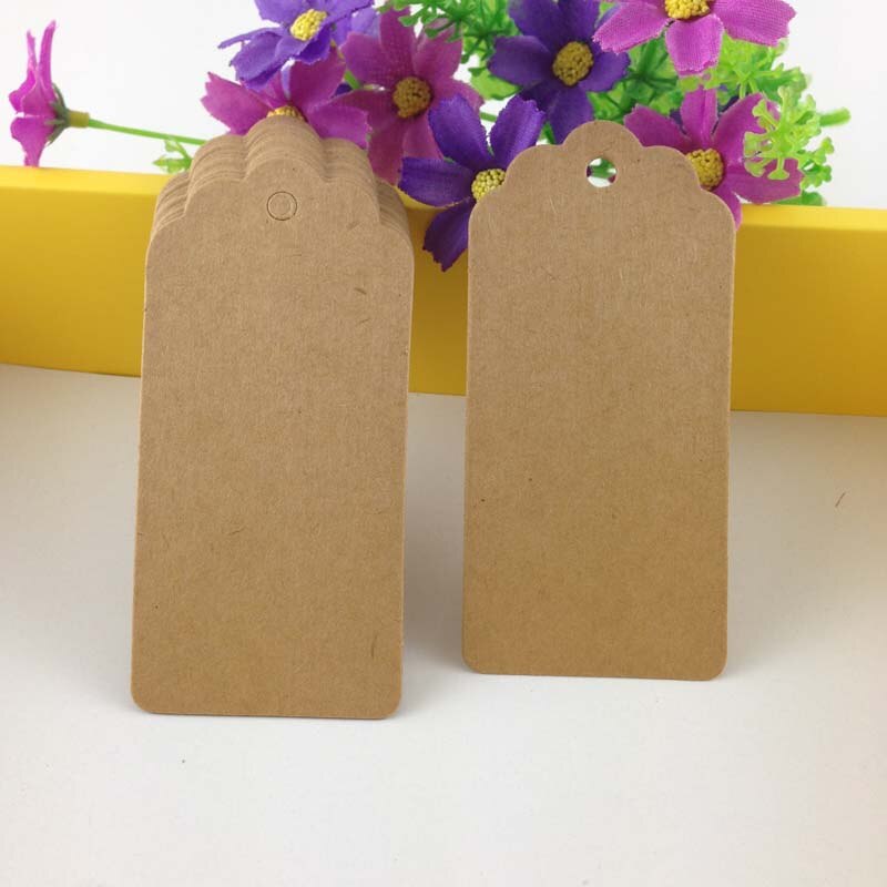 1000 stück kraftpapier-etiketten, blanko-etiketten, preisschilder aus papier, diy-verpackungskarten, hängeetiketten für taschen/schuhe/kleidung/schmuckkästchen