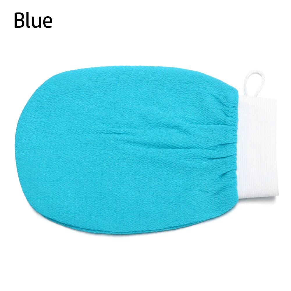 Marokkaanse Hammam Bad Scrub Handschoen Exfoliërende Body Facial Tan Massage Mitt: blue