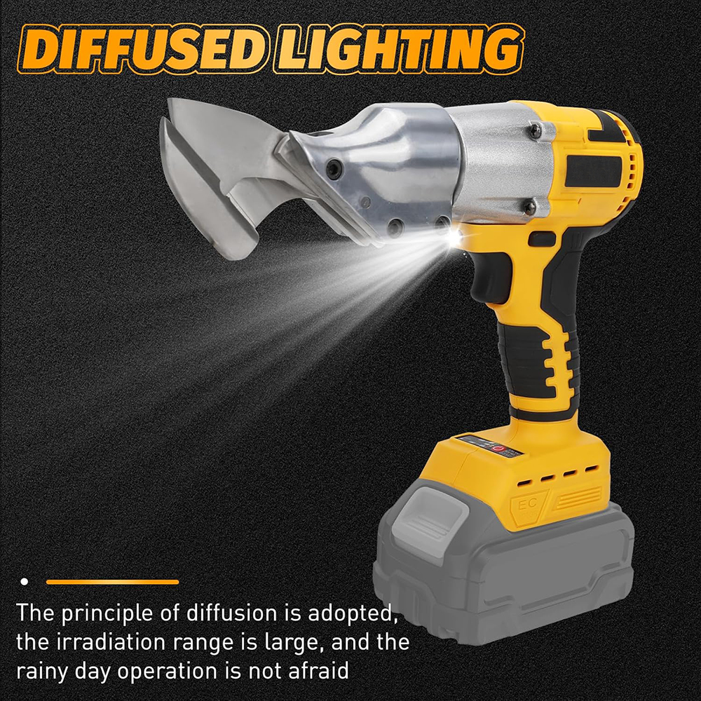 Børsteløs elektrisk metallsaks, 450w elektriske sakser, led-jernsaks, metallskjæreverktøy for makita/dewalt/milwaukee
