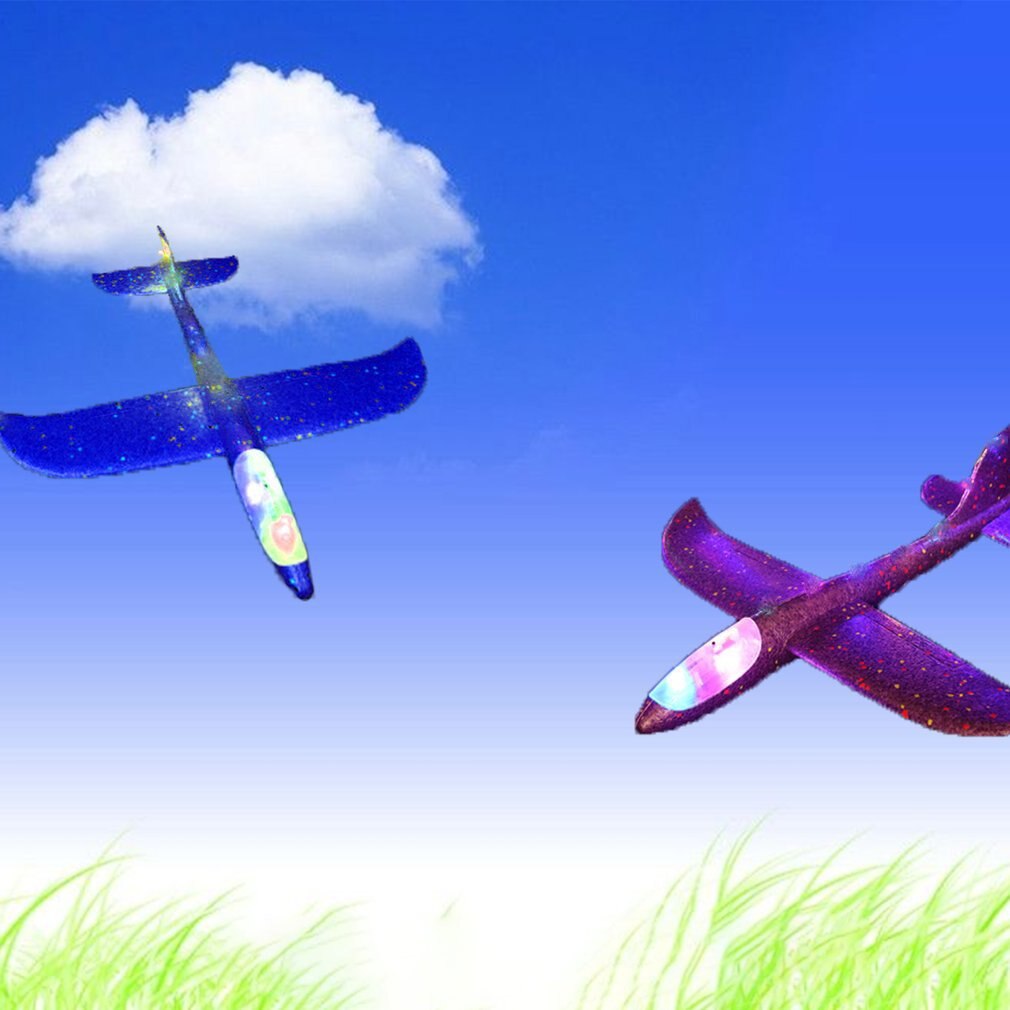 50CM Big Foam Plane Glider Hand Throw Airplane Light Inertial Bubble Planes EPP Outdoor Launch Kids Toys for Children Boys