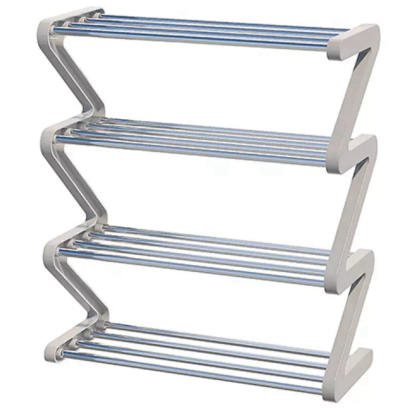 Shoe Rack Stackable Small Shoe Rack, Lightweight Shoe Shelf Storage Organizer for Entryway, Hallway and Close: Gray