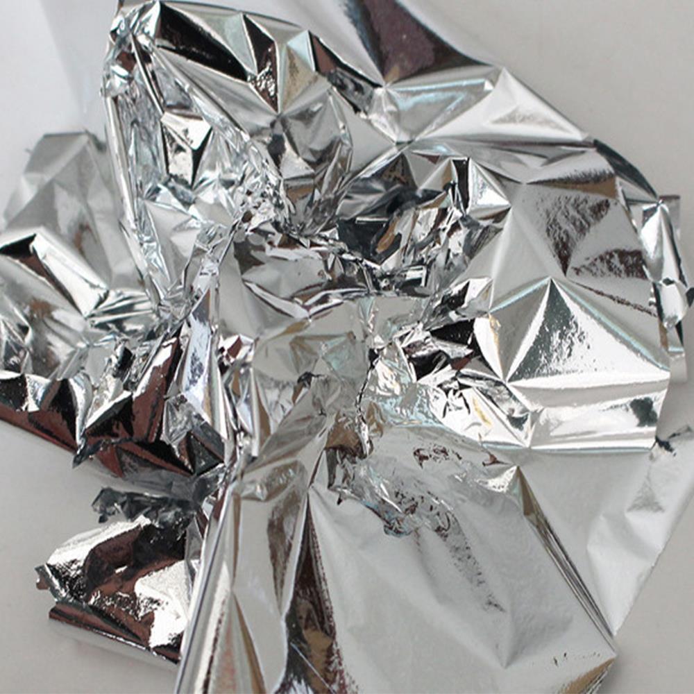 Silver hållbart silverfolie papper blad folie papper heminredning imitation förgyllning hantverkspapper universal