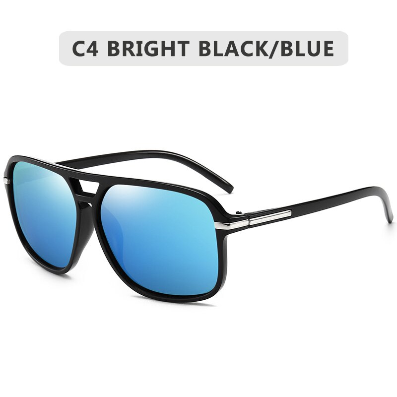 Mænd cool firkantet stil gradient polariserede solbriller kører vintage mærke billige solbriller oculos de sol: C4