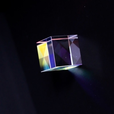 8mm Cubic Science Cube Optical Prisma Photography with Hexahedral Prism Home Decoration Prism Glass