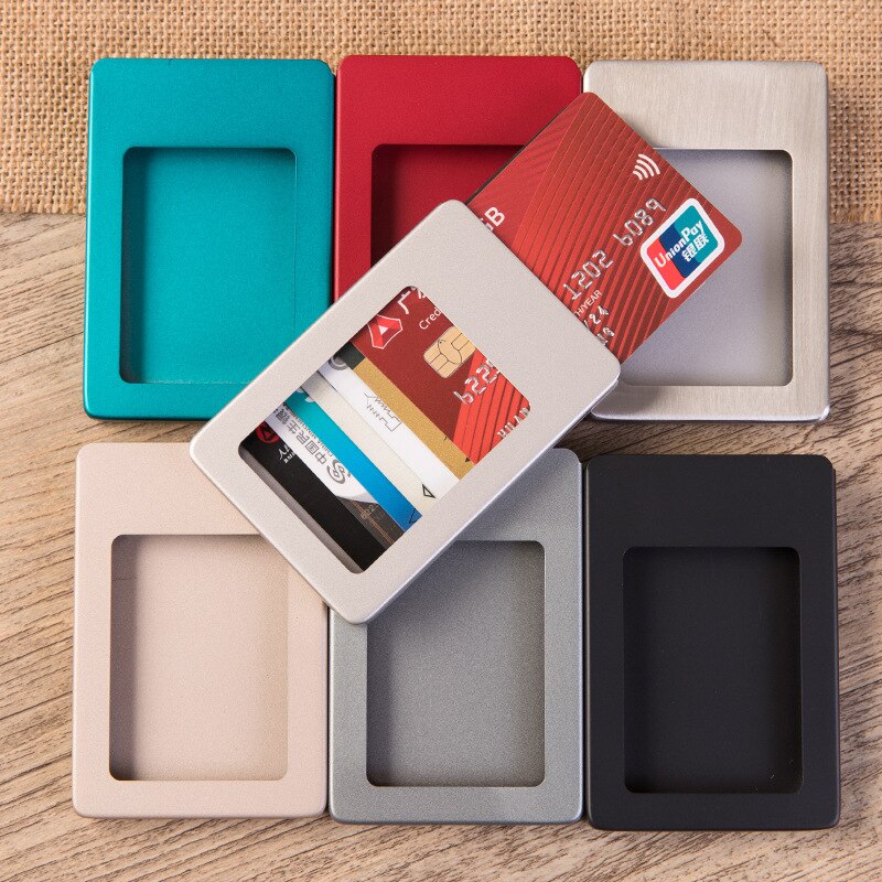 Minimalist Slim Card Holder for Men and Women Aluminum Alloy Card Case Credit Card Holder Box