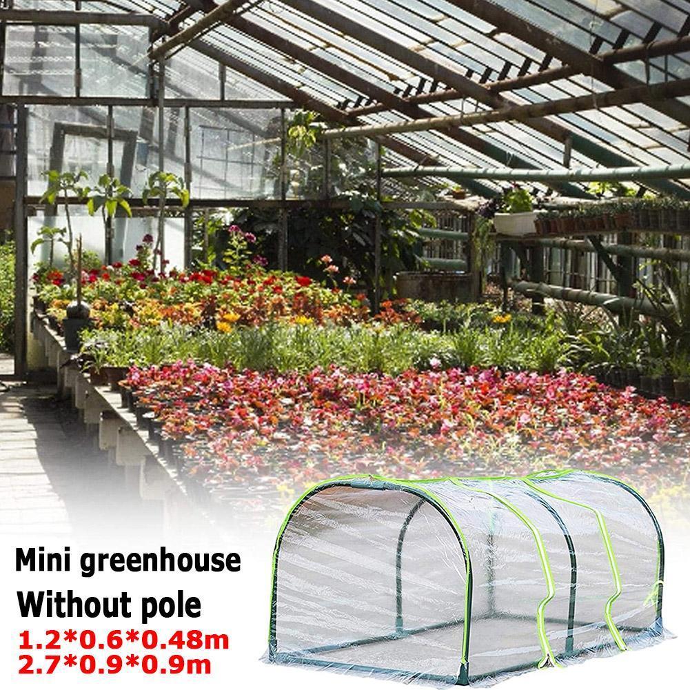 1.2m Portable Home Tunnel Greenhouse Mobile Mini Greenhouse Greenhouse Plant Insulation Ventilated Cold Cover T5V4