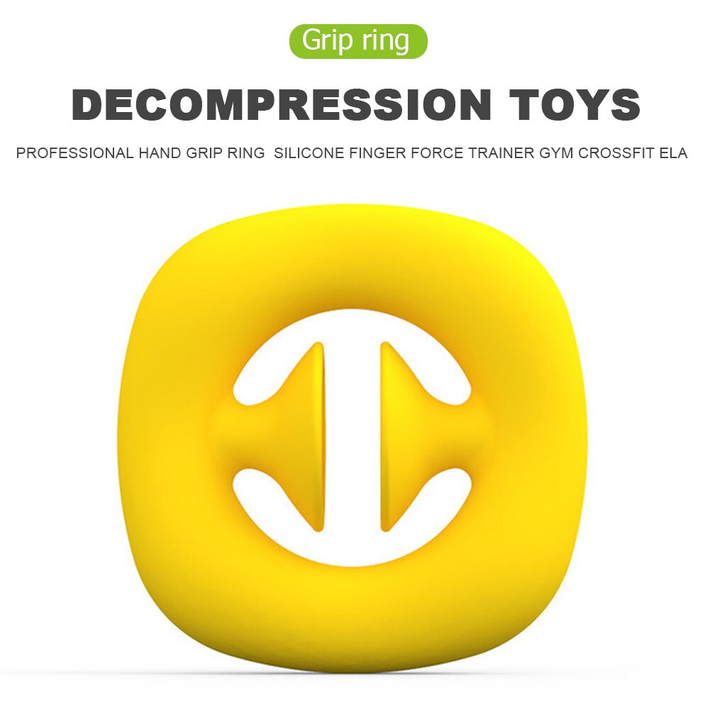 Fidget Toys Snapper Silicone Finger Press Hand Grip Ring Force Trainer Elastic Strength Exerciser Grips Adult Stress Relief